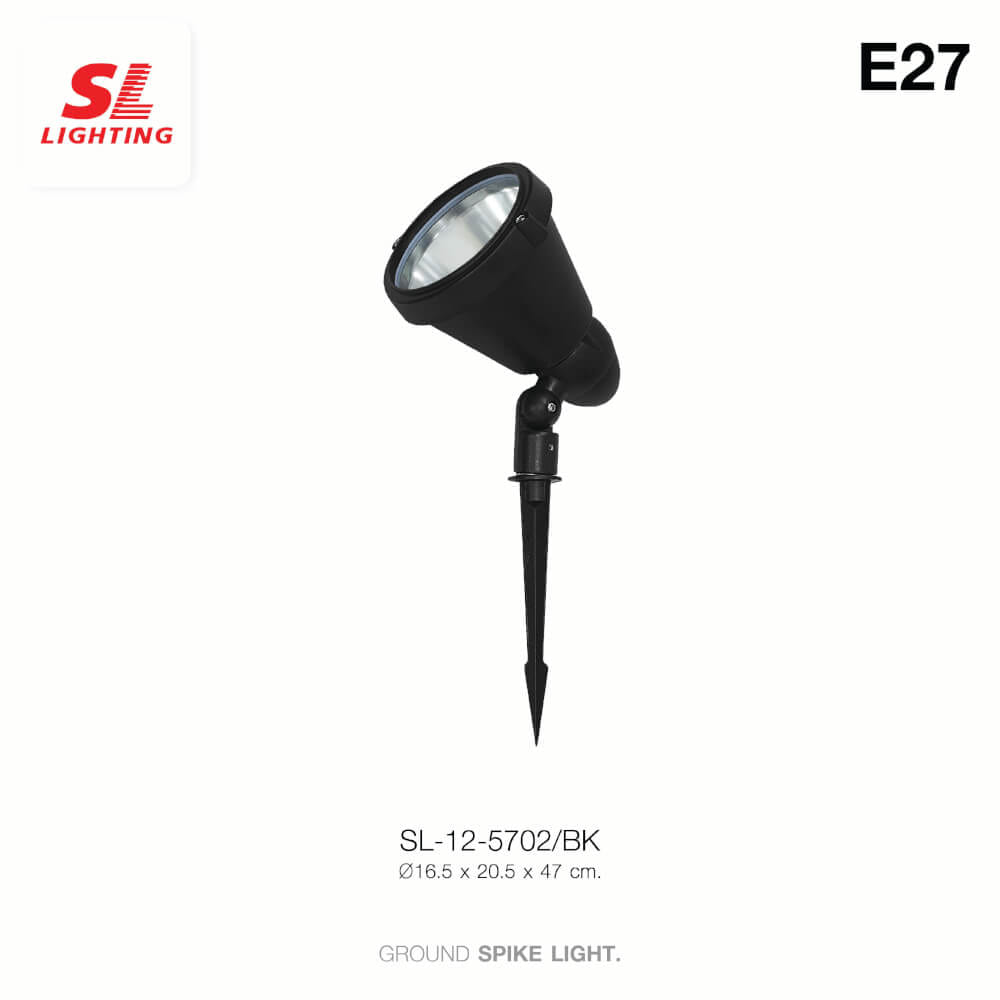 ไฟส่องต้นไม้ SL LIGHTING 5702 PAR38 E27 สีดำ