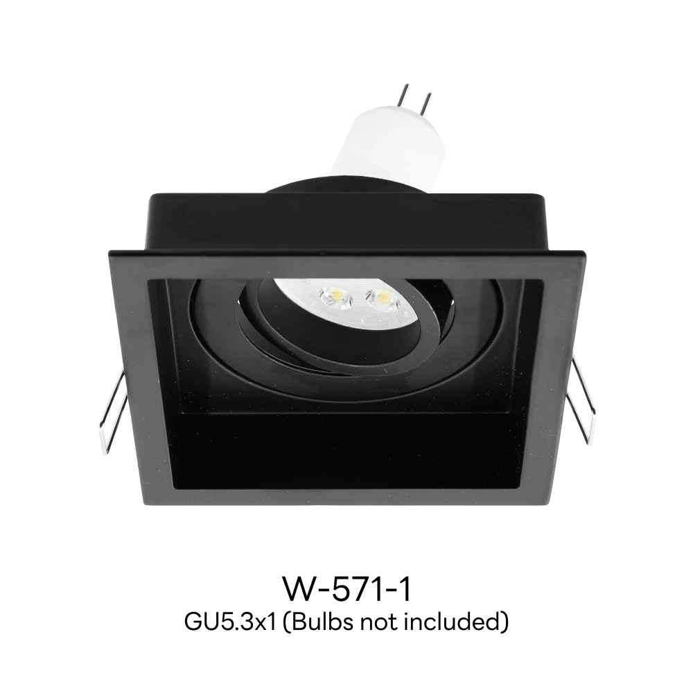 ดาวน์ไลท์ SL LIGHTING 571-1 ทรงสี่เหลี่ยม สีดำ