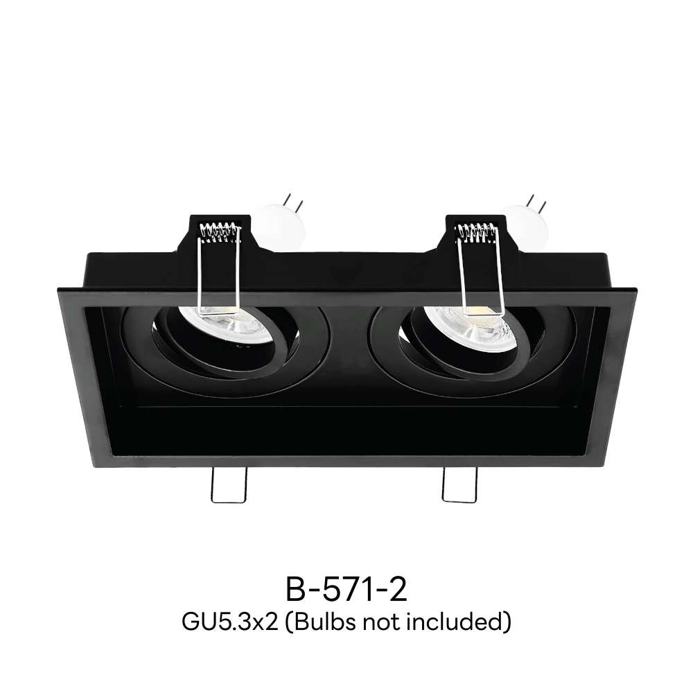 ดาวน์ไลท์ SL LIGHTING 571-2 ทรงสี่เหลี่ยม สีดำ