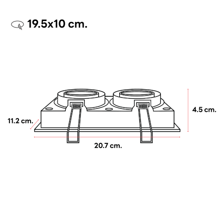 ดาวน์ไลท์ SL LIGHTING 571-2 ทรงสี่เหลี่ยม สีดำ_2