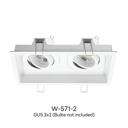 ดาวน์ไลท์ SL LIGHTING 571-2 ทรงสี่เหลี่ยม สีขาว_1