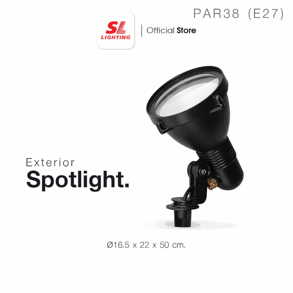 ไฟส่องต้นไม้ SL LIGHTING 5712 PAR38 E27 สีดำ