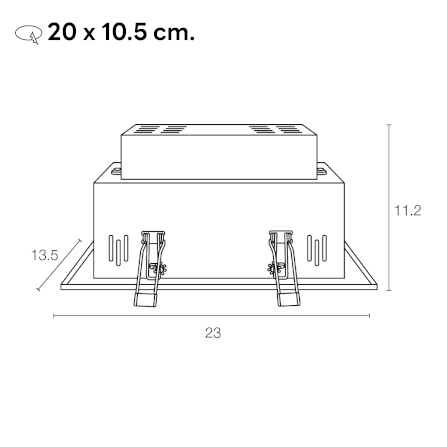 ดาวน์ไลท์ SL LIGHTING 577-2 ทรงสี่เหลี่ยม สีขาว_2