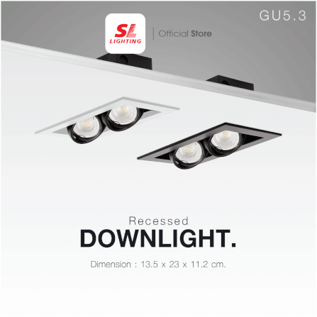 ดาวน์ไลท์ SL LIGHTING 577-2 ทรงสี่เหลี่ยม สีขาว_4