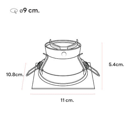 ดาวน์ไลท์ SL LIGHTING 579-1 ทรงสี่เหลี่ยม สีขาว_2
