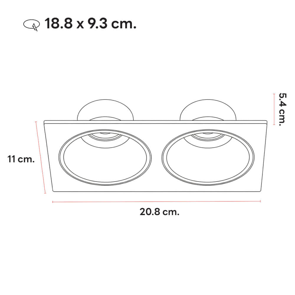 ดาวน์ไลท์ SL LIGHTING 579-2 ทรงสี่เหลี่ยม สีขาว