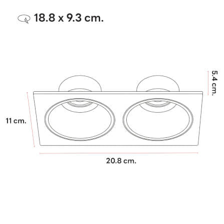 ดาวน์ไลท์ SL LIGHTING 579-2 ทรงสี่เหลี่ยม สีขาว_2