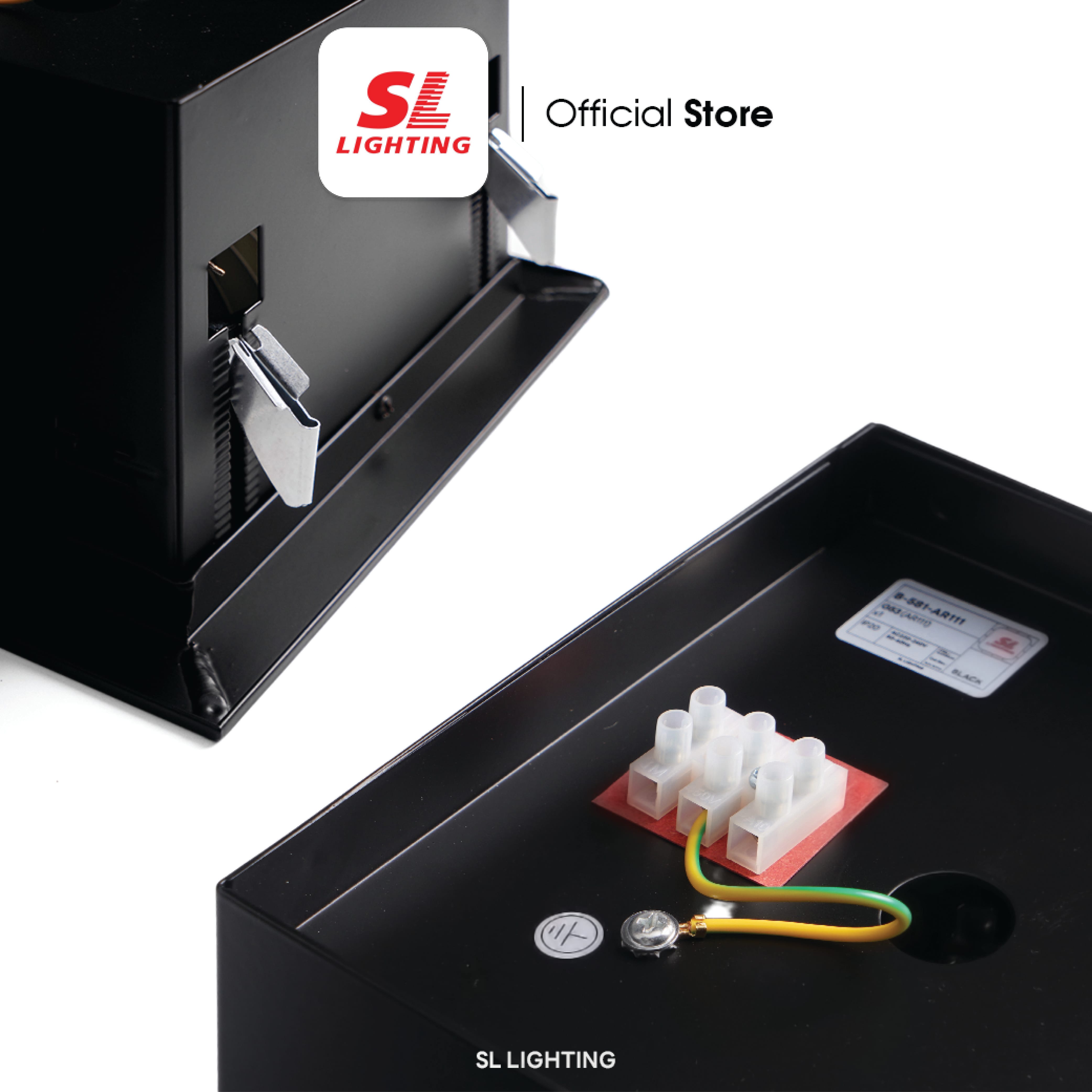 ดาวน์ไลท์ SL LIGHTING 581 AR111 7.5 นิ้ว ทรงสี่เหลี่ยม สีดำ_3