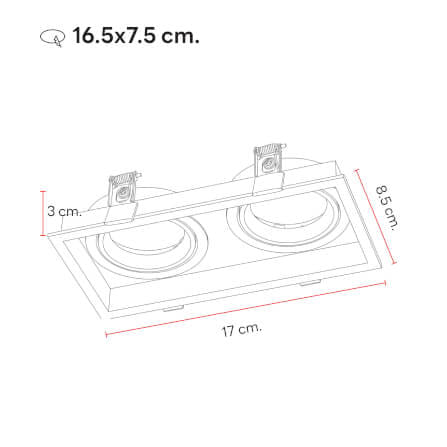 ดาวน์ไลท์ SL LIGHTING 584-2 สีขาว สี่เหลี่ยม_3