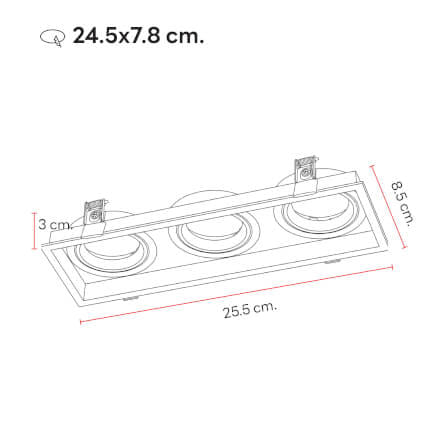 ดาวน์ไลท์ SL LIGHTING 584 ทรงสี่เหลี่ยม สีขาว_2