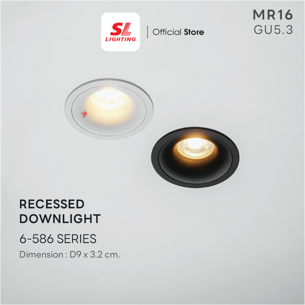 ดาวน์ไลท์ SL LIGHTING 586 ทรงกลม สีขาว