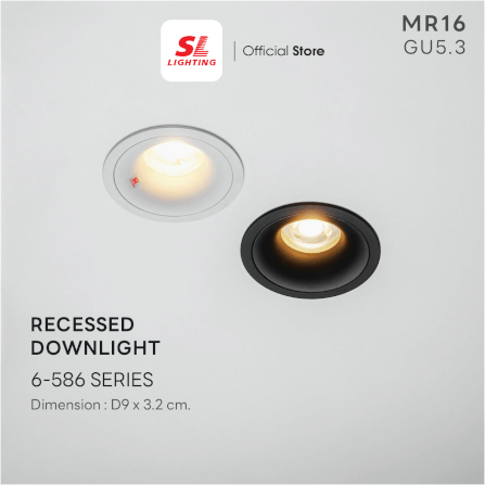 ดาวน์ไลท์ SL LIGHTING 586 ทรงกลม สีขาว_7