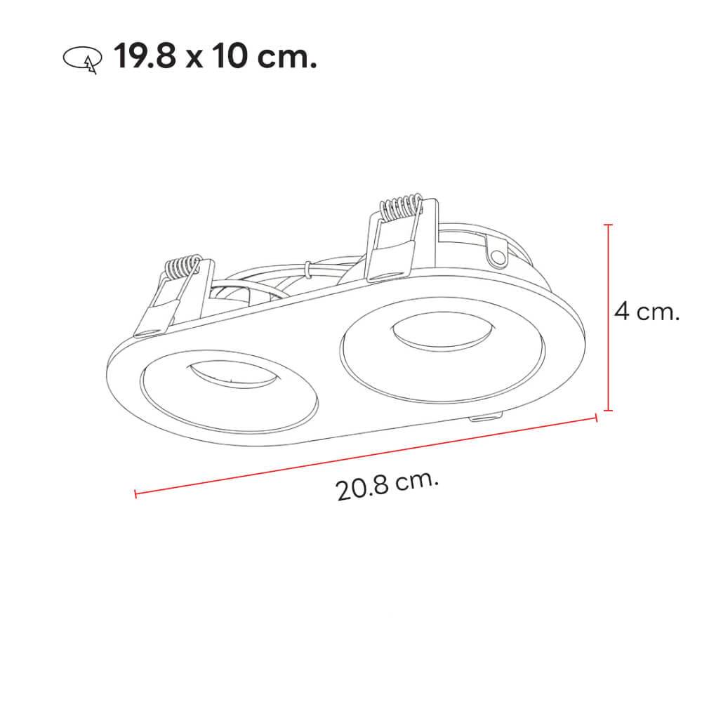 ดาวน์ไลท์ SL LIGHTING 588-2 สีขาว วงรี