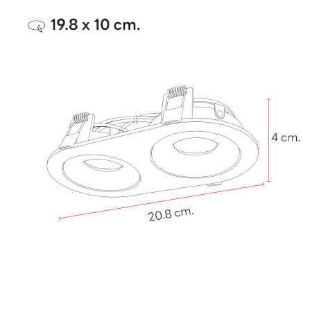ดาวน์ไลท์ SL LIGHTING 588-2 สีขาว วงรี_3