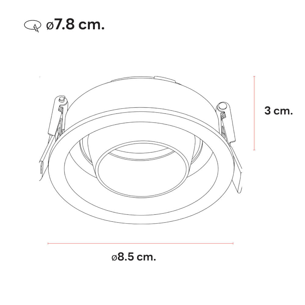 ดาวน์ไลท์ SL LIGHTING 590 ทรงกลม สีขาว