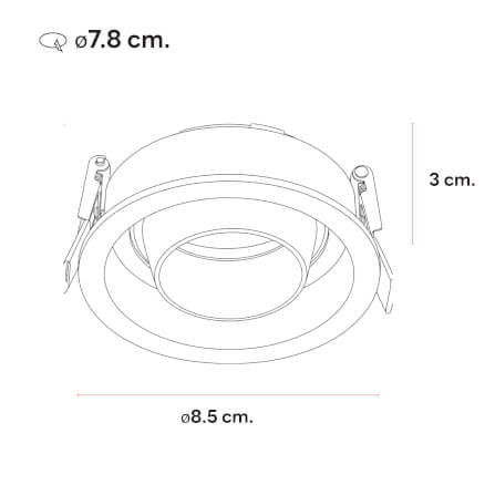 ดาวน์ไลท์ SL LIGHTING 590 ทรงกลม สีขาว_3