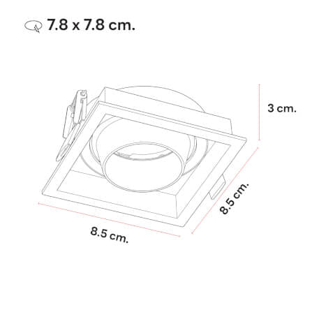 ดาวน์ไลท์ SL LIGHTING 594 สีขาว สี่เหลี่ยม_3