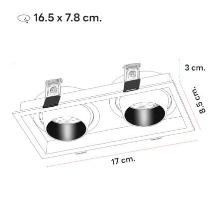 ดาวน์ไลท์ SL LIGHTING 594-2 สีขาว สี่เหลี่ยม_3
