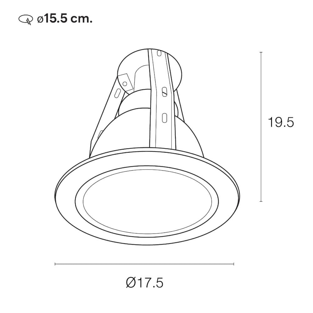 ดาวน์ไลท์ SL LIGHTING 625 5 นิ้ว ทรงกลม สีขาว (หน้ากระจก)