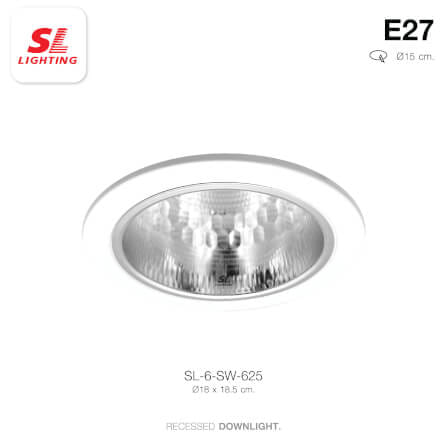 ดาวน์ไลท์ SL LIGHTING 625 ทรงกลม สีขาว_3