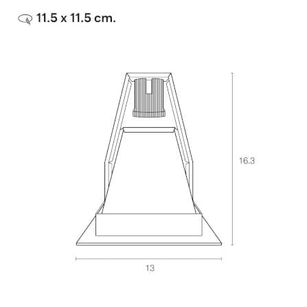 ดาวน์ไลท์ SL LIGHTING 630-1 ทรงสี่เหลี่ยม สีขาว_2