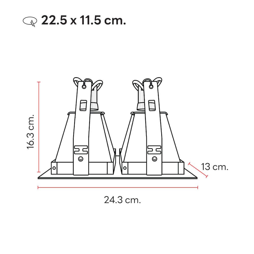 ดาวน์ไลท์ SL LIGHTING 630 ทรงสี่เหลี่ยม สีขาว
