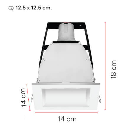 ดาวน์ไลท์ SL LIGHTING 640 4 นิ้ว ทรงสี่เหลี่ยม สีขาว_2