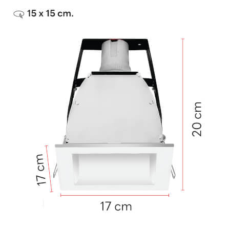 ดาวน์ไลท์ SL LIGHTING 640 6 นิ้ว ทรงสี่เหลี่ยม สีขาว_2