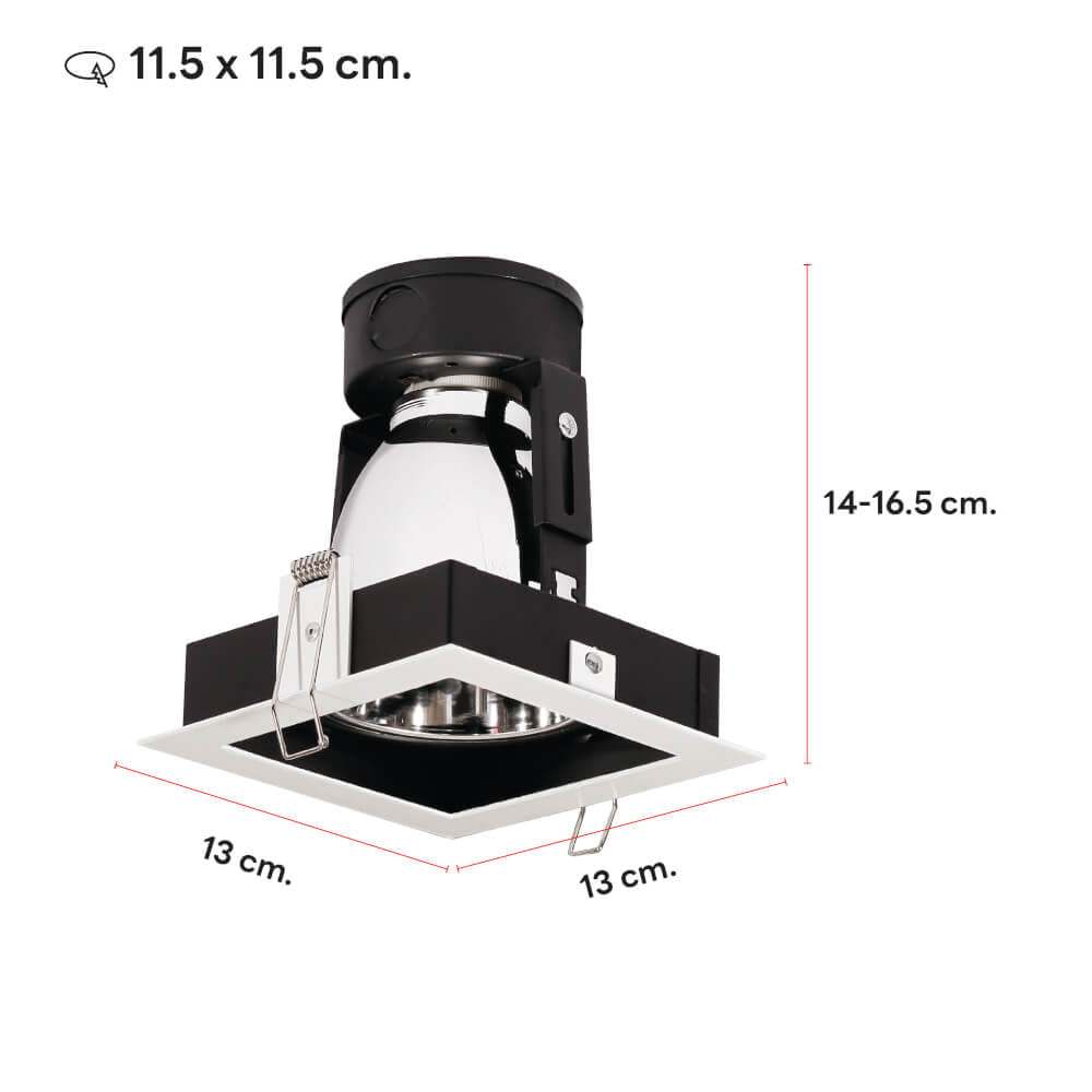ดาวน์ไลท์ SL LIGHTING 661 ทรงสี่เหลี่ยม สีขาว