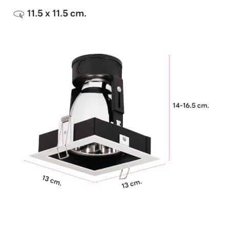ดาวน์ไลท์ SL LIGHTING 661 ทรงสี่เหลี่ยม สีขาว_1