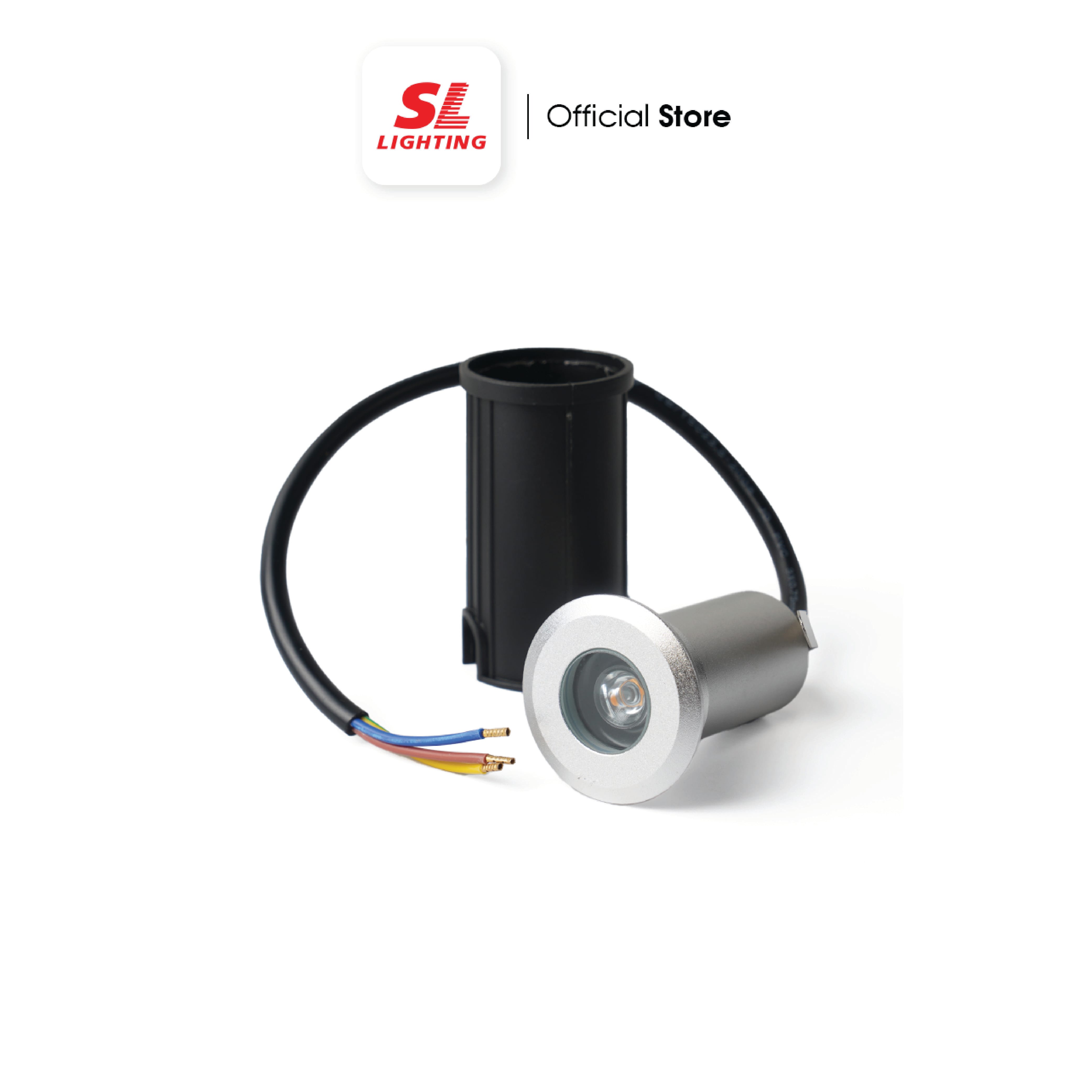 ไฟฝังพื้น LED SL LIGHTING 6641 2W WARM WHITE สีดำ