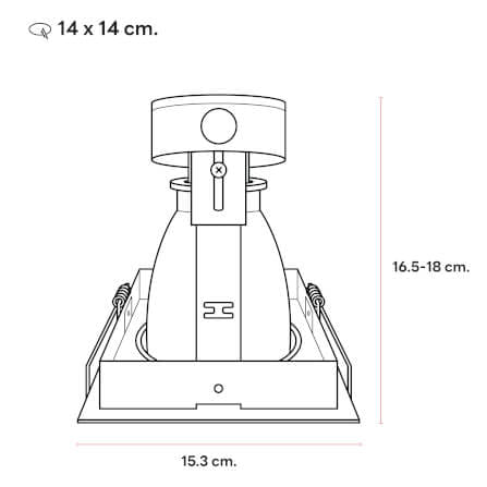 ดาวน์ไลท์ SL LIGHTING 667 6 นิ้ว ทรงสี่เหลี่ยม สีขาว_2