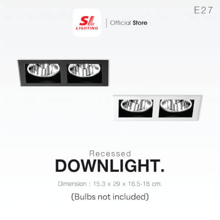 ดาวน์ไลท์ SL LIGHTING 668 ทรงสี่เหลี่ยม สีดำ_3