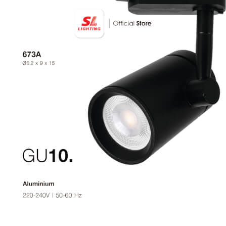แทรคไลท์ ติดราง GU10 SL LIGHTING 673A สีดำ_2