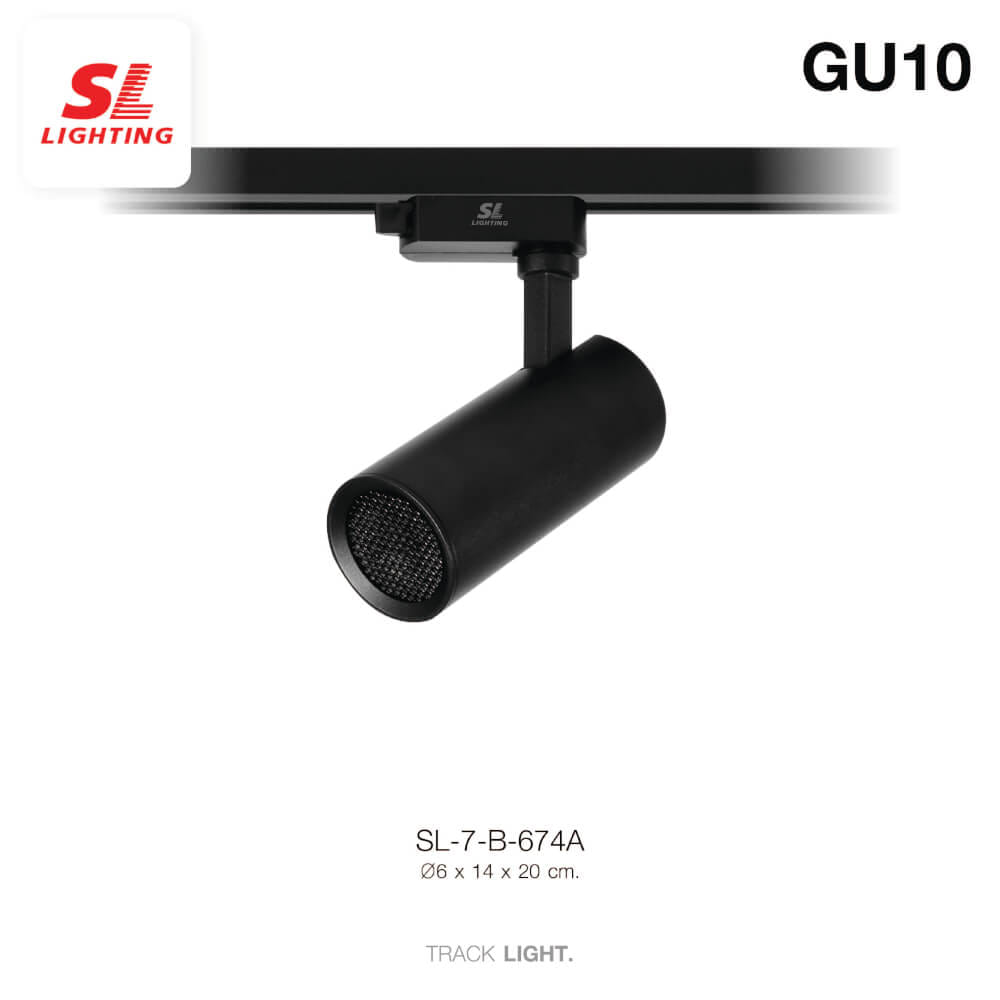 แทรคไลท์ ติดราง GU10 SL LIGHTING 674A สีดำ