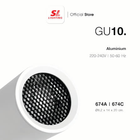 แทรคไลท์ ติดลอย GU10 SL LIGHTING 674C สีขาว_2