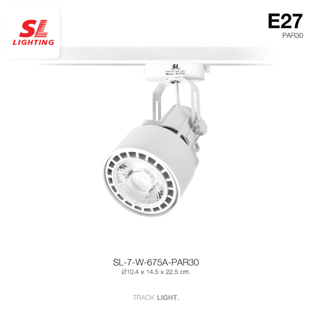 แทรคไลท์ ติดราง E27 PAR30 SL LIGHTING 675A สีขาว