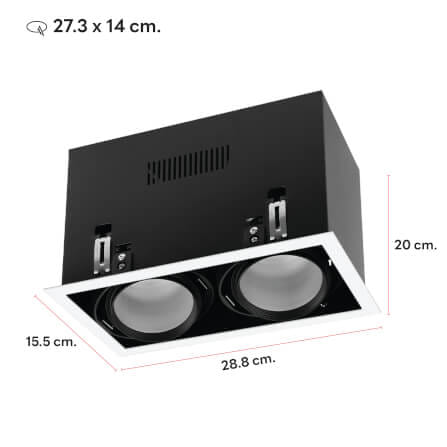 ดาวน์ไลท์ SL LIGHTING 679-2 ทรงสี่เหลี่ยม สีขาว_2