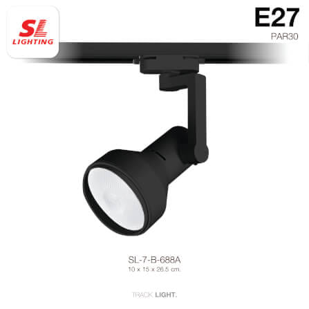 แทรคไลท์ ติดราง E27 PAR30 SL LIGHTING 688A สีดำ_1