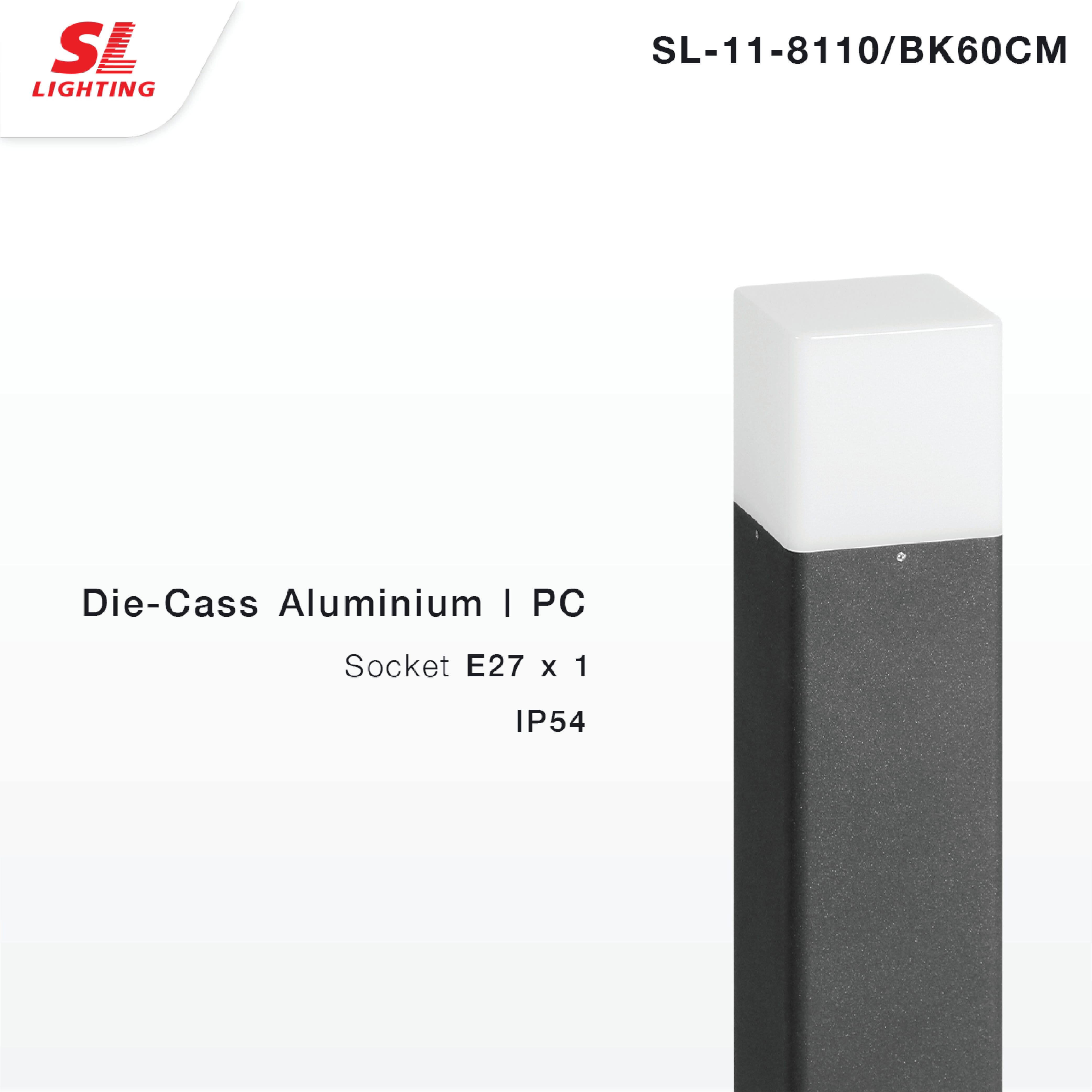 ไฟทางเดิน SL LIGHTING 8114B E27 60 ซม. สีดำ_3