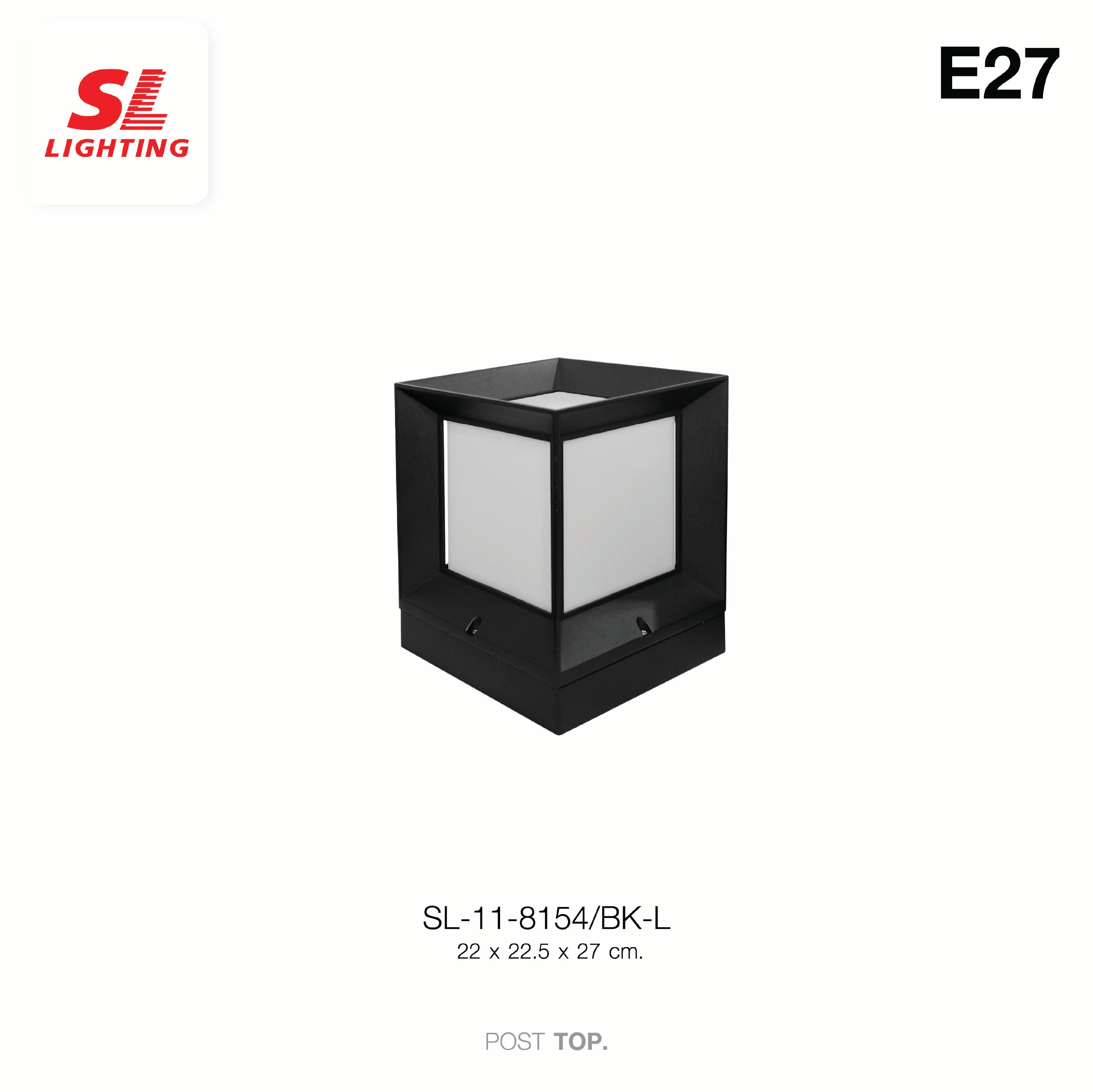 ไฟหัวเสา SL LIGHTING 8154 E27 ไซส์เล็ก สีดำ_5