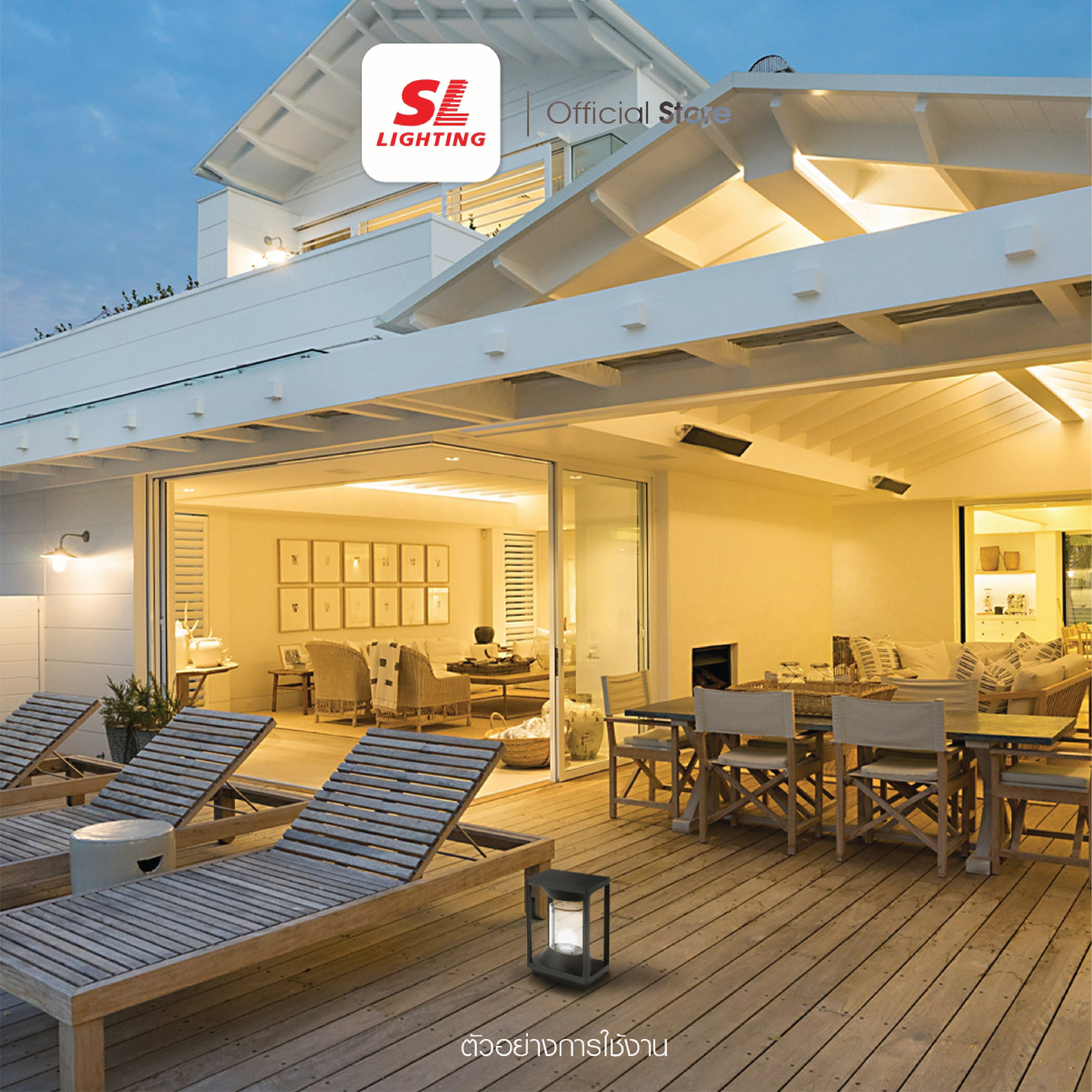 ไฟหัวเสา SL LIGHTING 8163S E27 สีดำ_2