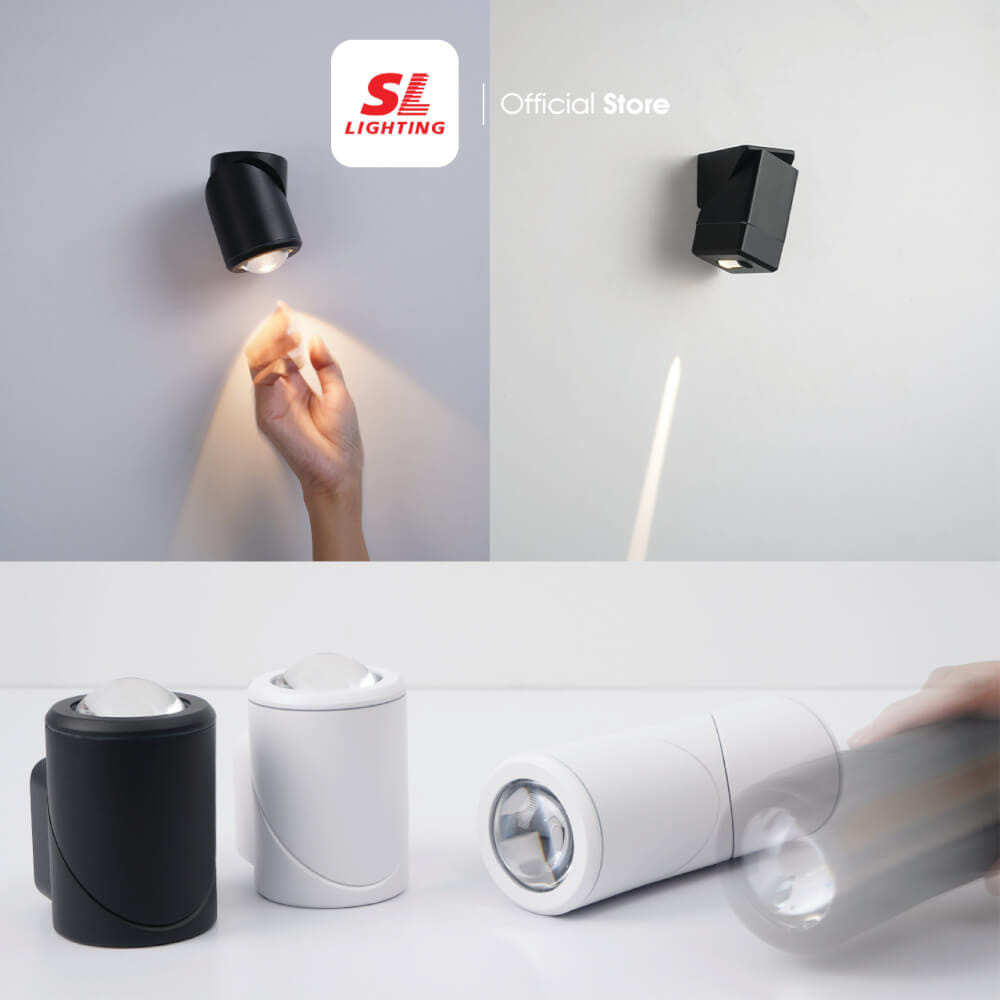 ไฟผนังภายนอก LED SL LIGHTING 8801 5 วัตต์ WARM WHITE สีดำ