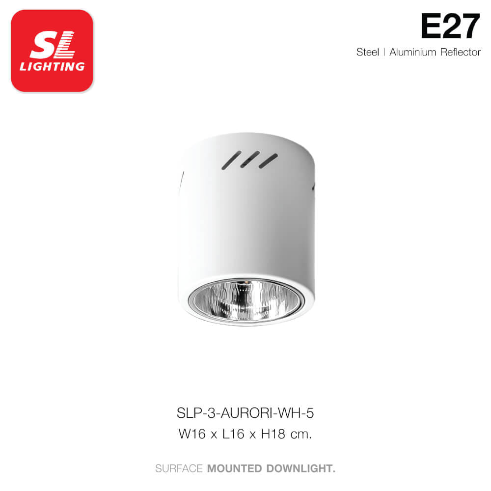 ดาวน์ไลท์ SL LIGHTING AURORI กลม 5 นิ้ว E27 สีขาว
