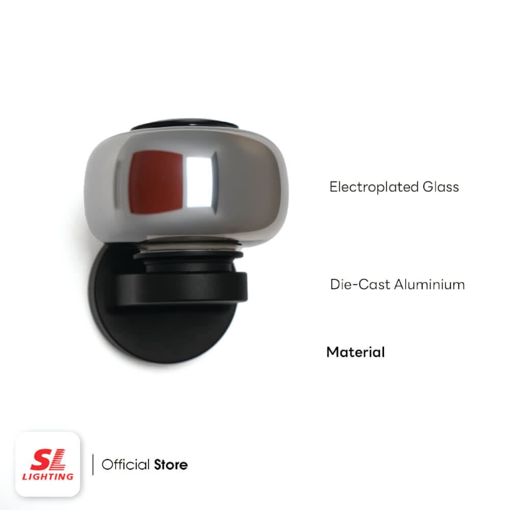 ไฟผนังภายนอก LED SL LIGHTING BLOS 7 วัตต์ WARM WHITE สีดำ (1ทาง)