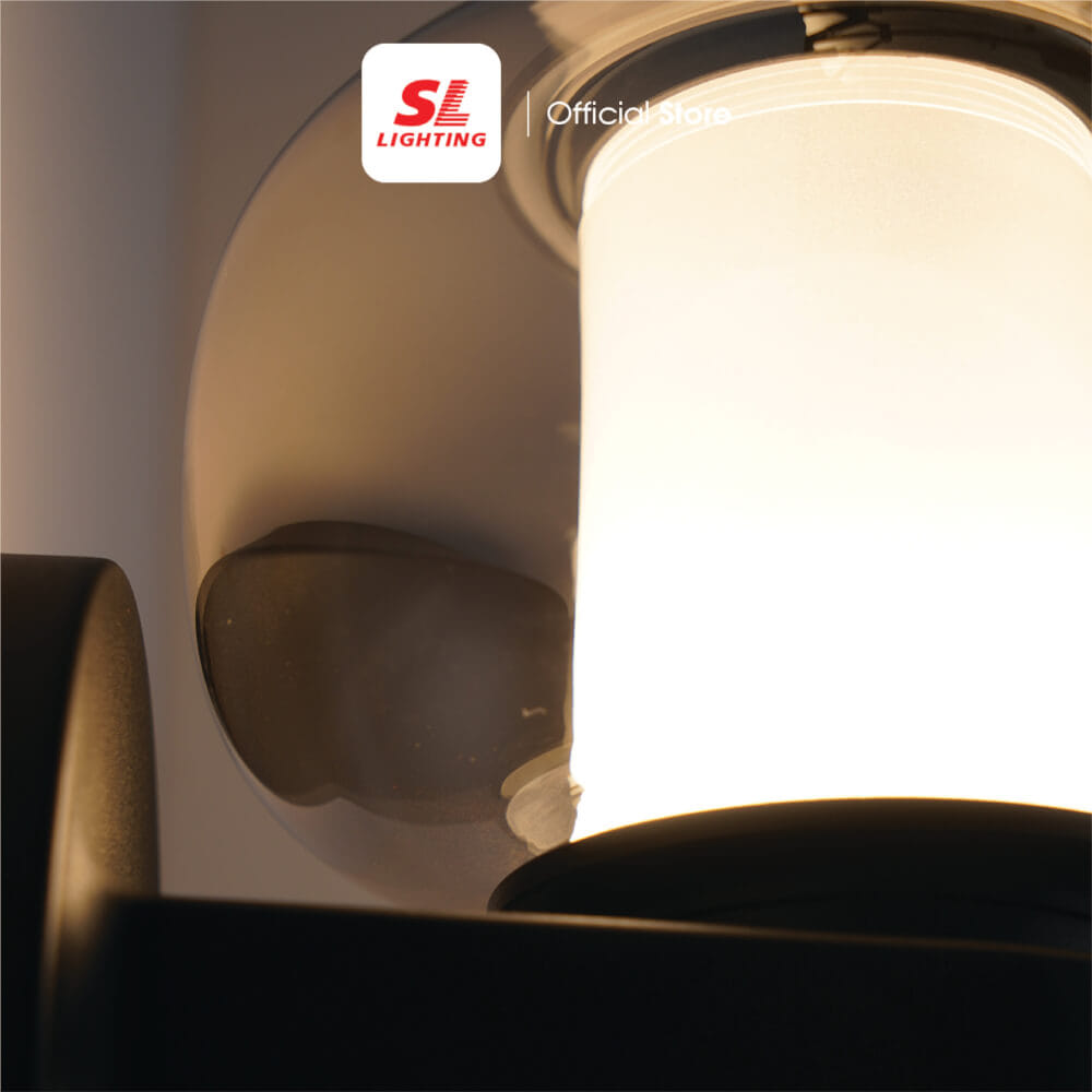 ไฟผนังภายนอก LED SL LIGHTING BLOS 7 วัตต์ WARM WHITE สีดำ (1ทาง)