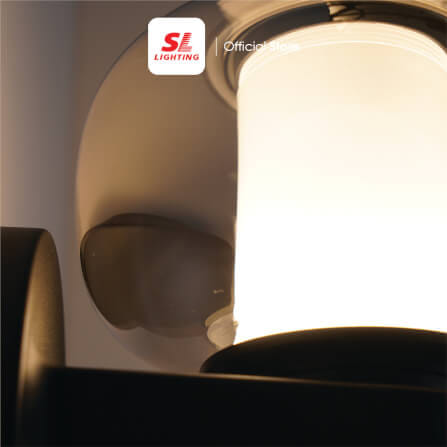 ไฟผนังภายนอก LED SL LIGHTING BLOS 7 วัตต์ WARM WHITE สีดำ (1ทาง)_4