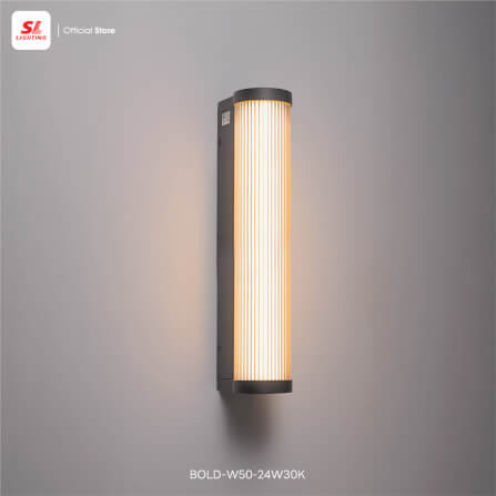 ไฟผนังภายนอก LED SL LIGHTING BOLD 24 วัตต์ WARM WHITE สีดำ_5