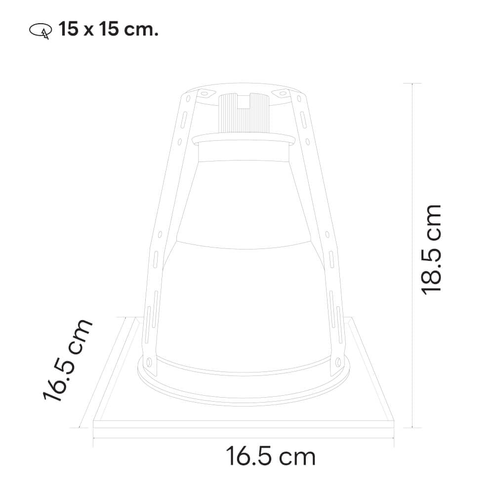 ดาวน์ไลท์ SL LIGHTING 553-2 6 นิ้ว ทรงสี่เหลี่ยม สีขาว