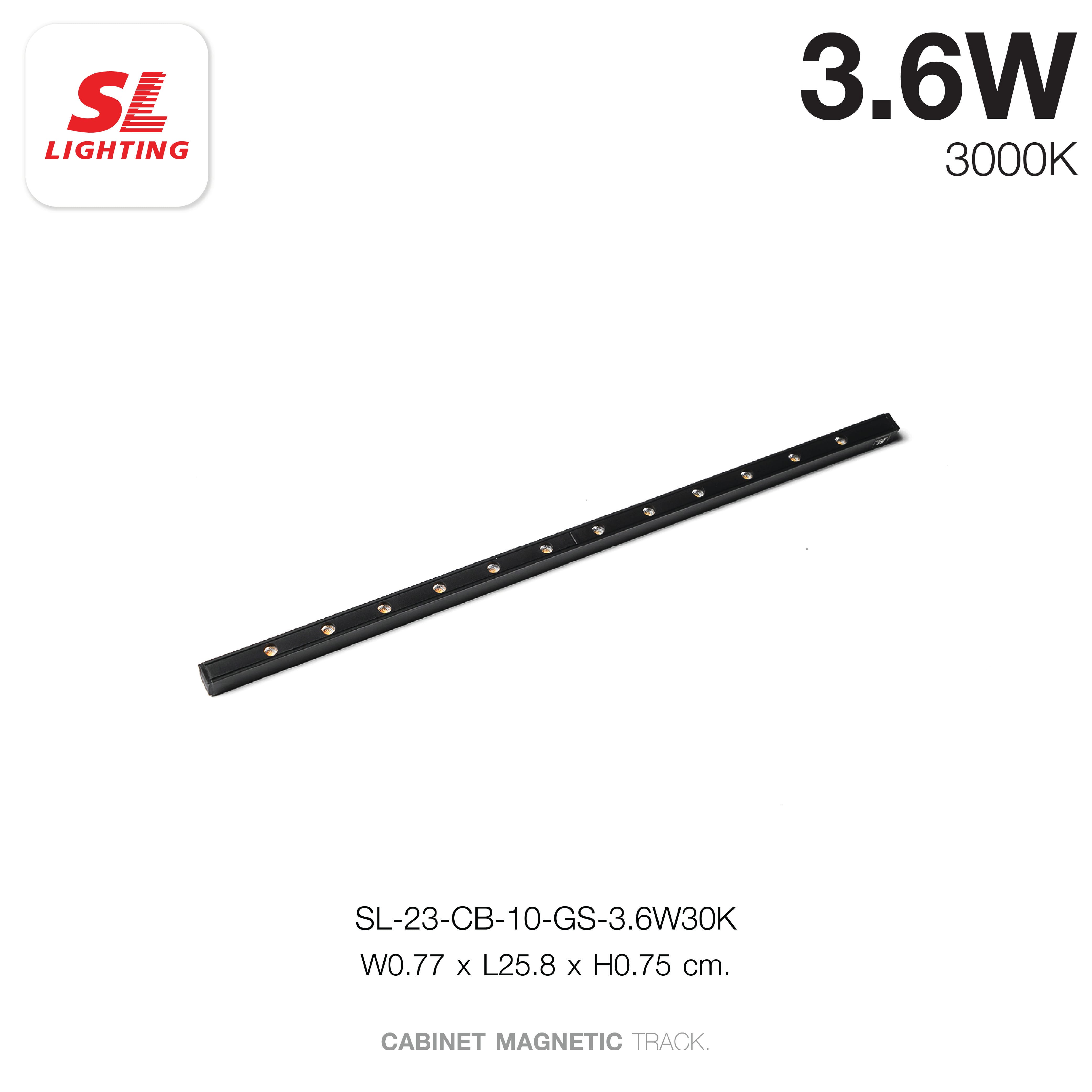 แทรคไลท์ LED แบบแม่เหล็ก SL LIGHTING CABINET GRILL 10มม. 3.6 วัตต์ 24 โวลต์ WARM WHITE สีดำ_2